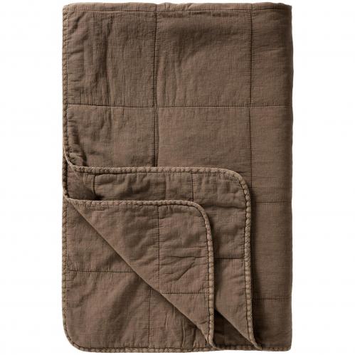 Pld - Vintage quilt - choklad - 130 x 180 cm - www.frokenfraken.se