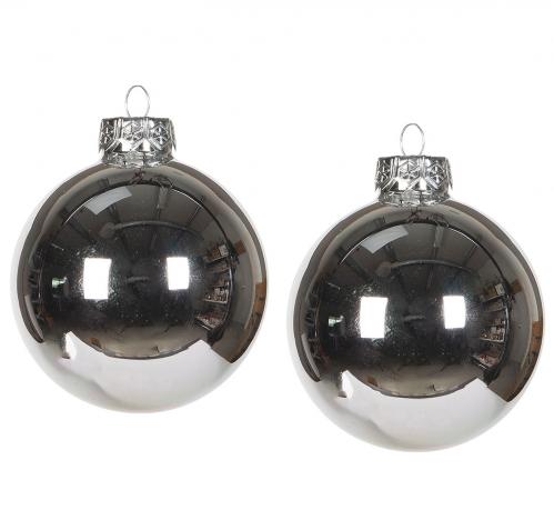 Julkula - Glas - Silver - 8 cm - 8-pack - www.frokenfraken.se