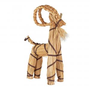 Julbock - Halmbock med bruna band - 63 cm - www.frokenfraken.se