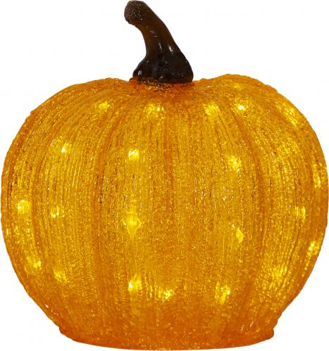 Pumpa - Lysande - Orange - Dekoration - 20 cm - www.frokenfraken.se