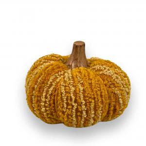 Pumpa - Tyg - Orangegul - 12 cm - www.frokenfraken.se