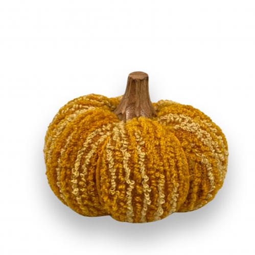 Pumpa - Tyg - Orangegul - 12 cm - www.frokenfraken.se