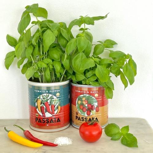 Plåtkruka - Burk i plåt - Retro - Passata - 2 storlekar - www.frokenfraken.se