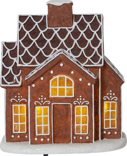 Pepparkakshus med belysing - 16 cm - www.frokenfraken.se