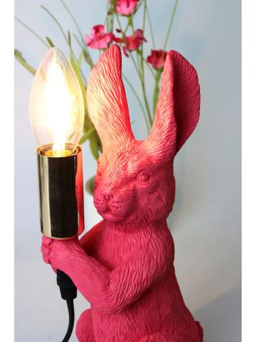 Lampa - Hare - Rosa - 25 cm - www.frokenfraken.se