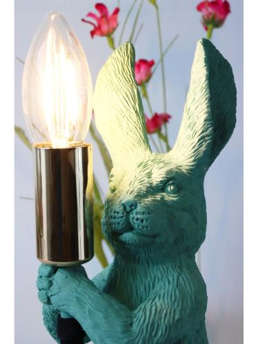 Lampa - Hare - Turkos - 25 cm - www.frokenfraken.se